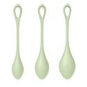 Набор йони бусин Satisfyer Yoni Power 2 Light Green, диаметр 2-2,5-3см, вес 22-44-73г