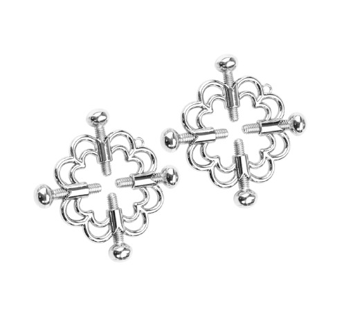 Зажимы для сосков винтовые, цвет Серебро