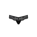 Кружевные трусики-танга с атласным бантиком Naja Thong black XXL/XXXL - Passion