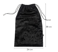 Чехол для хранения игрушек XL, Велюр, Черный (38см*24см)