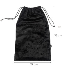 Чехол для хранения игрушек XL, Велюр, Черный (38см*24см)