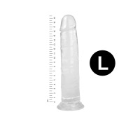 Гелевый реалистичный фаллоимитато Denis размер L, Длина 19,5 см, Диаметр 4 см, Прозрачный