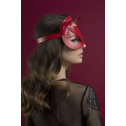 Маска кошечки Feral Feelings - Catwoman Mask, натуральная кожа, красная