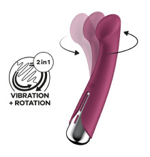 Вибратор с ротацией Satisfyer Spinning G-Spot 1 Red, плоская площадка для стимуляции точки G