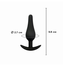 Силиконовая анальная пробка Dama, размер S, Черный