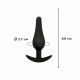 Силіконова анальна пробка Dama, розмір S, Чорний