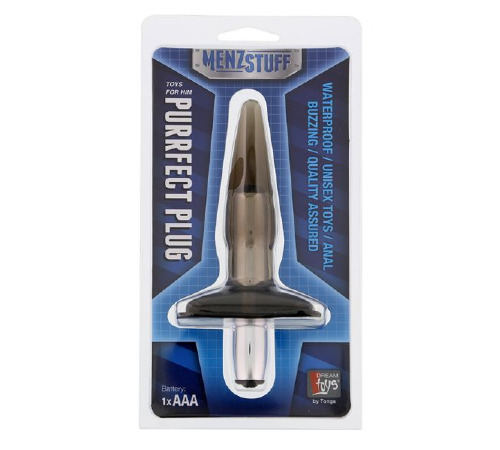 Анальна пробка MENZSTUFF PURRFECT PLUG, SMOKE