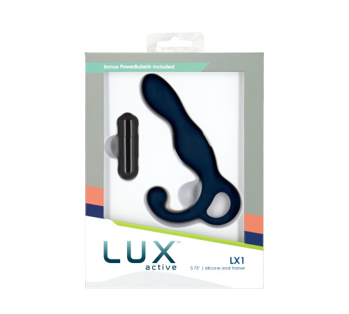 Массажер простаты Lux Active LX1 Anal Trainer 5.75″, Dark Blue, вибропуля в комплекте