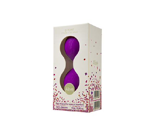Вагинальные шарики Alive U-Tone Balls Purple, диаметр 3,5см, вес 77г