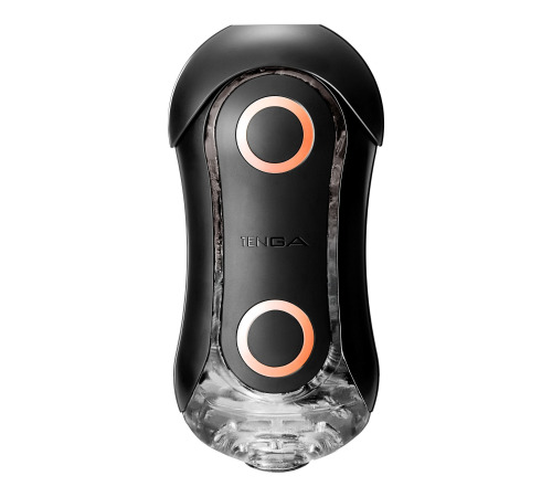Мастурбатор Tenga Flip Orb Strong — Orange Crash, з можливістю зміни тиску та стимулювальними кулька