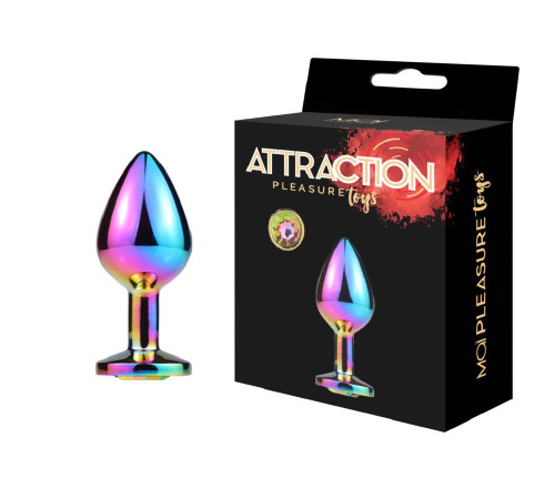 Металева анальна пробка MAI Attraction Toys №73 Rainbow