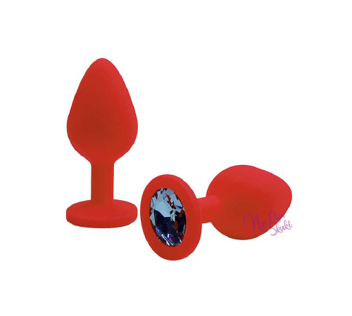 Силіконова анальна пробка з кристалом S