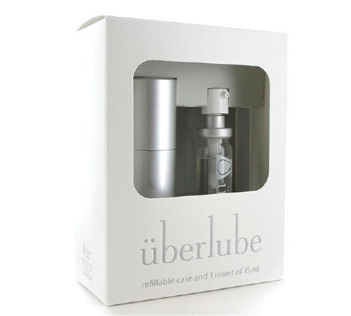 Премиум лубрикант 3-в-1 на силиконовой основе Uberlube Good-to-Go Gold (15 мл) + кейс