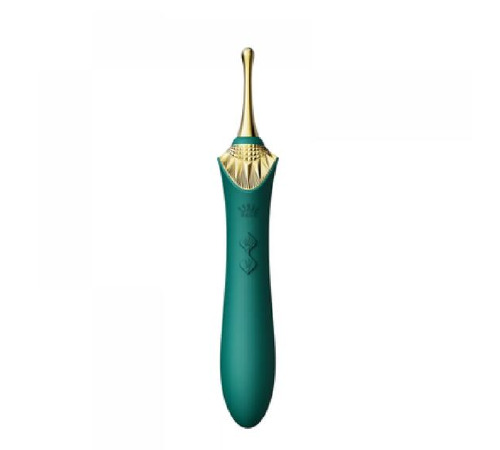 Вибратор двухсторонний универсальный Zalo Bess с насадками Green