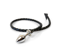 Плеть-хвост Succubus Art of Sex с металлической анальной пробкой M, черный