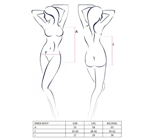 Боди BRIDA BODY red XXL/XXXL - Passion Exclusive