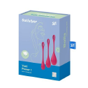 Набор йони бусин Satisfyer Yoni Power 1 Red, диаметр 2-2,5-3см, вес 22-46-74г
