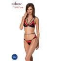 Комплект белья Passion PEONIA SET S/M red, бра, трусики