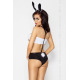 Костюм зайки MALLOY SET XXL/XXXL - Passion, трусики, топик и ушки