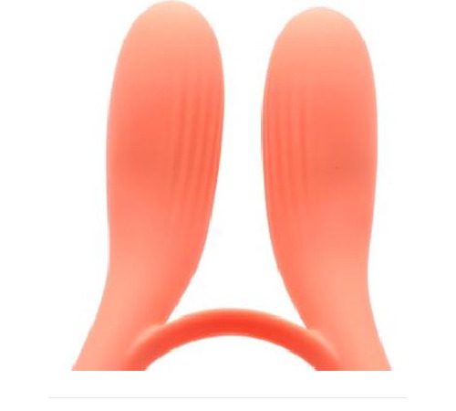 Вібратор для пар KISTOY Martin Orange, два мотори, кріплення на член, діаметр 3,2 см