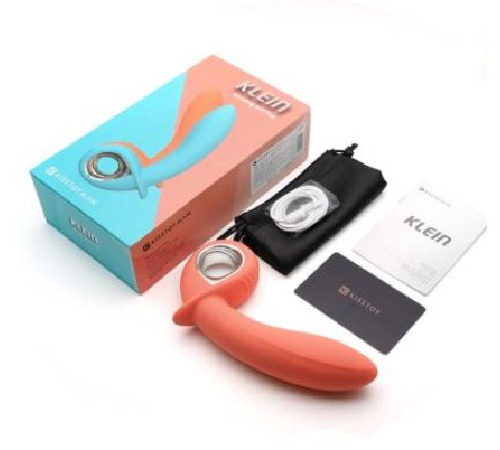 Анальний вібратор KISTOY Klein Orange з кінчиком, що надувається, unisex, діаметр 35-50мм