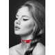 Чокер с кольцом для поводка Bijoux Pour Toi - FETISH Red, экокожа