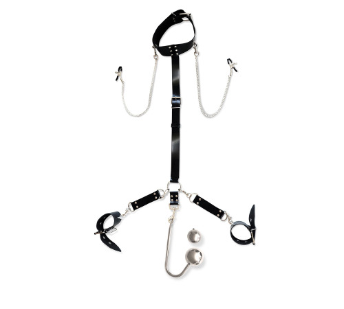 Бондажний набір із металевим анальним гаком №4 Art of Sex Beatrice Bondage set with anal hook №4