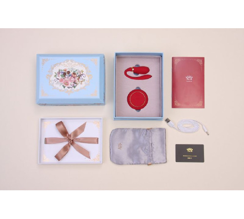 Вибромассажер для пар с функцией управления со смартфона ZALO Fanfan Set, Bright Red