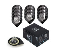 Ультратонкі презервативи Double Benefit 0.01 Air Thin, Чорні 10 шт