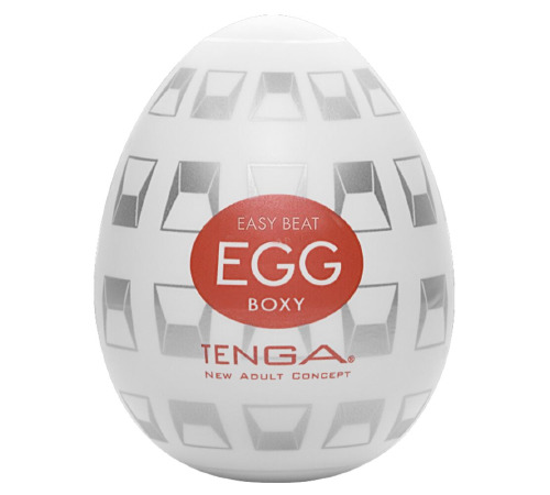 Мастурбатор-яйцо Tenga Egg Boxy с геометрическим рельефом