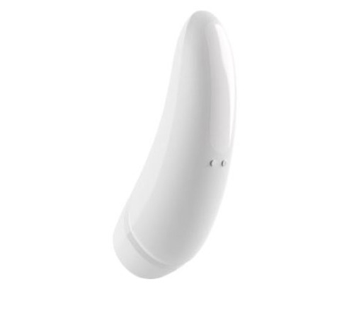 Вакуумный клиторальный стимулятор Satisfyer Curvy 1+ White с управлением через интернет