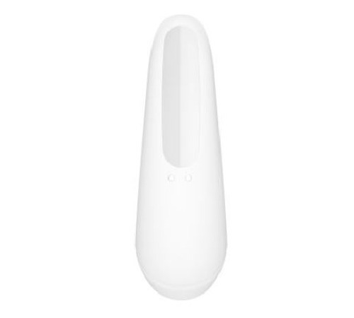 Вакуумный клиторальный стимулятор Satisfyer Curvy 1+ White с управлением через интернет