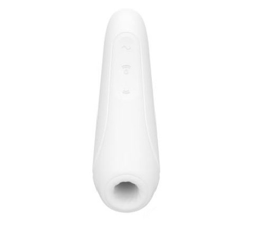 Вакуумный клиторальный стимулятор Satisfyer Curvy 1+ White с управлением через интернет