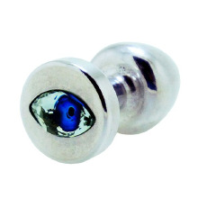 Анальная пробка Diogol Anni R Eye Silver Кристалл 30мм, кристалл Swarovsky в виде глаза