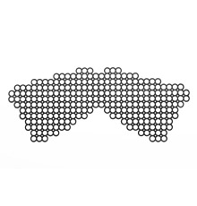 Маска на лицо Bijoux Indiscrets - Erika Mask, виниловая, клеевое крепление, без завязок