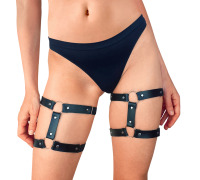 Гартеры на ногу из натуральной кожи Art of Sex - Kristina Leg Garters (2 шт), Черный