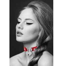 Чокер с замочком-сердечком Bijoux Pour Toi - HEART LOCK Red, экокожа
