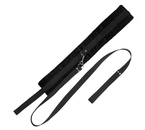 Нашийник з повідцем NeDlyaSkuki Soft Toch Light чорний