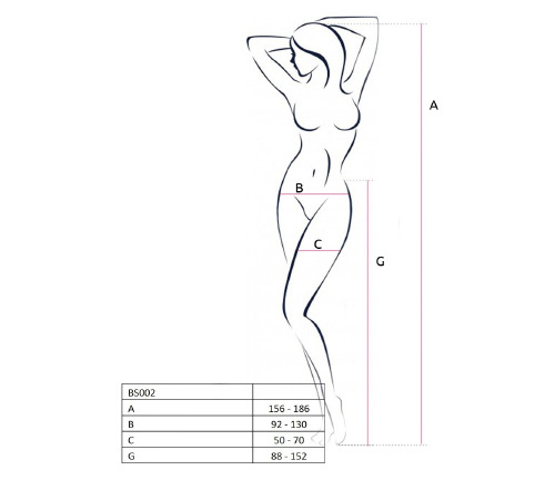 Бодистокинг Passion BS002 white, имитация чулок и пояса