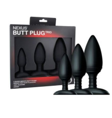 Набор анальных пробок Nexus Butt Plug Trio, макс. диаметр 3см - 4см - 5см