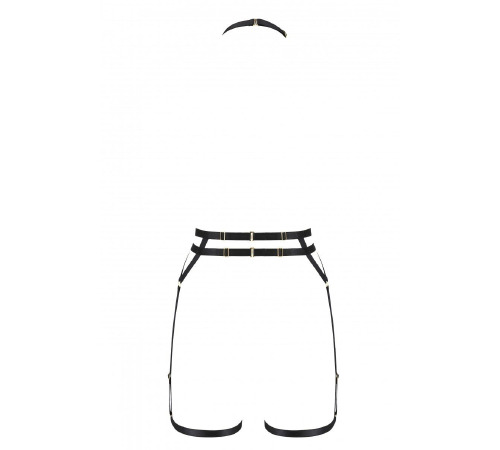 Портупея-стрепы с двойным ремнем DENIRA black XXL/XXXL - Passion Exclusive