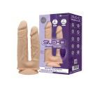 Двойной фаллоимитатор с вибрацией SilexD Double Gusto Vibro Flesh (Model 1 size 8