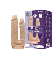 Двойной фаллоимитатор с вибрацией SilexD Double Gusto Vibro Flesh (Model 1 size 8