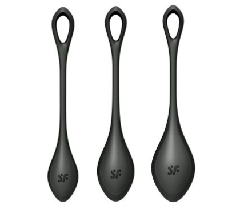 Набір йоні намистин Satisfyer Yoni Power 2 Black, діаметр 2-2,5-3см, маса 22-44-73 г