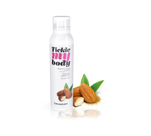 Массажная пена Love To Love Tickle my body Sweet almonds (150 мл), увлажняющая