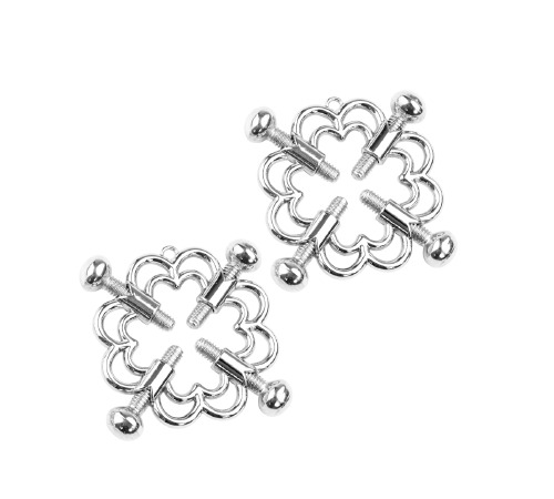 Зажимы для сосков винтовые, цвет Серебро