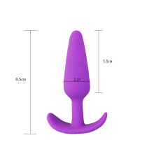 Анальна пробка Velvet Bullet S, оксамитовий силікон, колір Фіолетовий