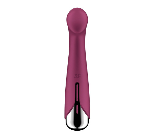 Вибратор с ротацией Satisfyer Spinning G-Spot 1 Red, плоская площадка для стимуляции точки G