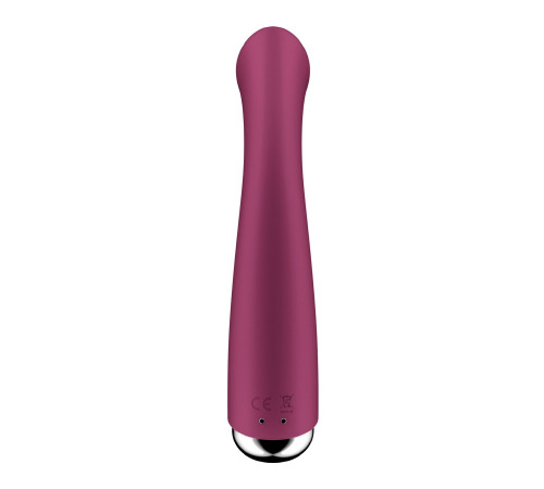 Вибратор с ротацией Satisfyer Spinning G-Spot 1 Red, плоская площадка для стимуляции точки G