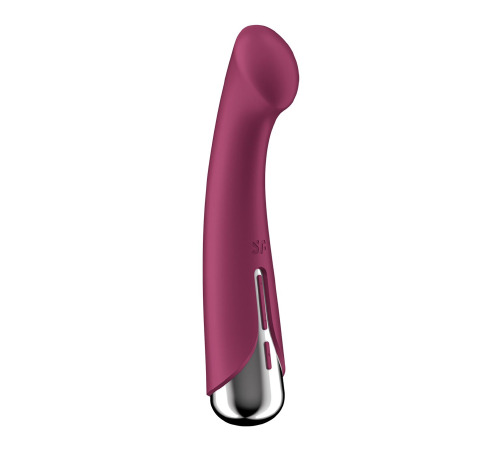 Вибратор с ротацией Satisfyer Spinning G-Spot 1 Red, плоская площадка для стимуляции точки G